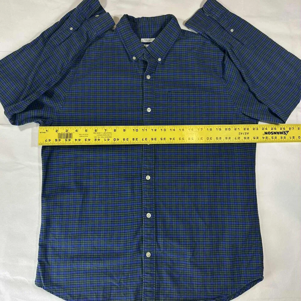 GAP Men’s L Standard Fit‎ Stretch Plaid Button-Down Shirt - Picture 9 of 14